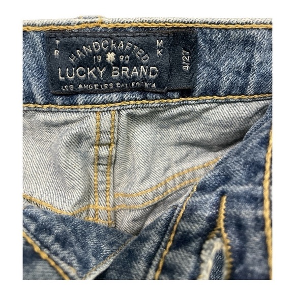 Lucky Brand Mini Vintage Inspired Button down, Pockets BTS Denim Skirt 4/ 27 Y2K - Picture 6 of 9